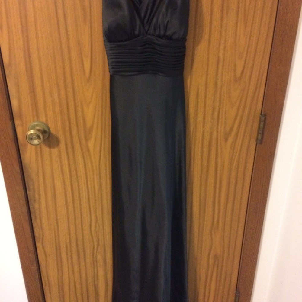 Black Satin prom dress size 8P